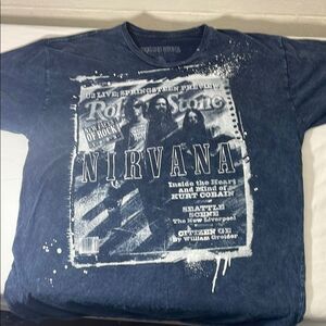 Rolling Stones Collection Nirvana Blue Tee T-Shirt Size XL